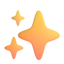 3D Sparkles Icon